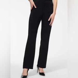 Chicos Travelers Womens 10 Black Slinky Pants Career Travel pull on stretch